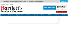Tablet Screenshot of bartlettlumber.com
